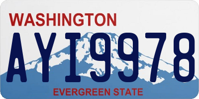 WA license plate AYI9978