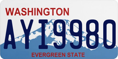WA license plate AYI9980