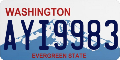 WA license plate AYI9983