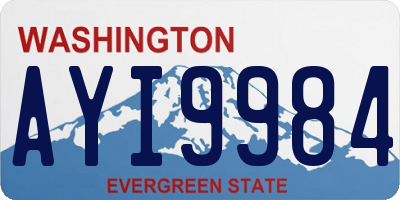 WA license plate AYI9984