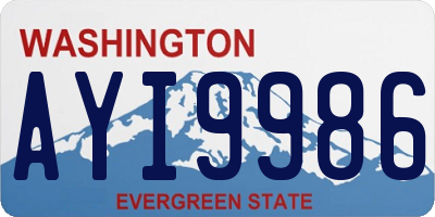 WA license plate AYI9986