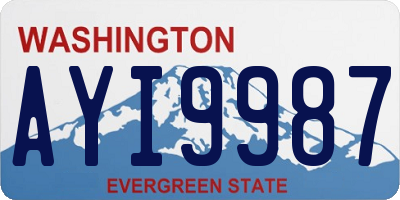 WA license plate AYI9987