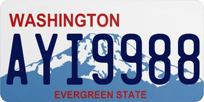 WA license plate AYI9988