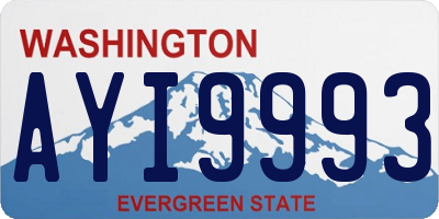 WA license plate AYI9993