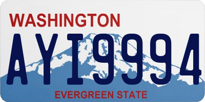 WA license plate AYI9994