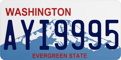 WA license plate AYI9995