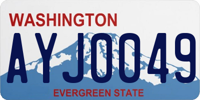 WA license plate AYJ0049
