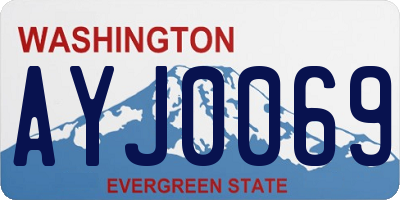 WA license plate AYJ0069