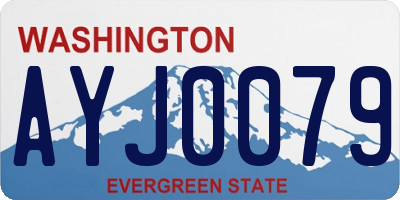 WA license plate AYJ0079