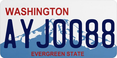 WA license plate AYJ0088
