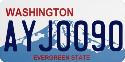 WA license plate AYJ0090