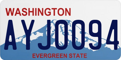 WA license plate AYJ0094