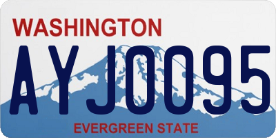 WA license plate AYJ0095