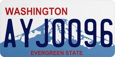 WA license plate AYJ0096