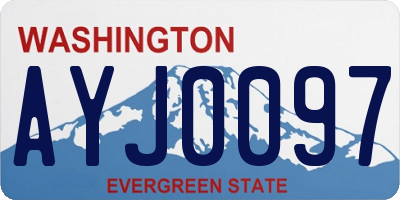 WA license plate AYJ0097
