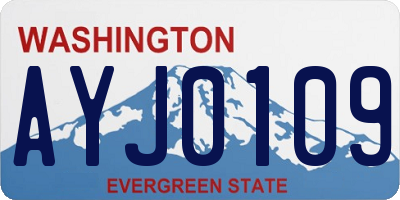 WA license plate AYJ0109