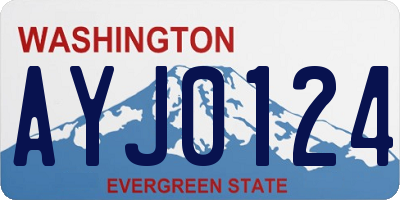 WA license plate AYJ0124