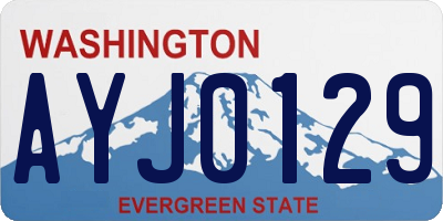 WA license plate AYJ0129