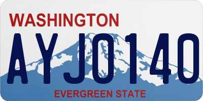 WA license plate AYJ0140
