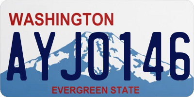 WA license plate AYJ0146