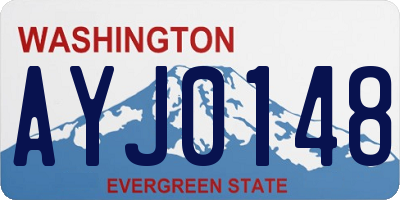 WA license plate AYJ0148