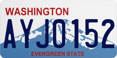 WA license plate AYJ0152