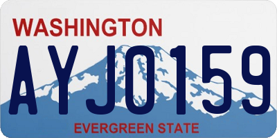 WA license plate AYJ0159