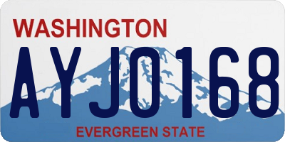 WA license plate AYJ0168