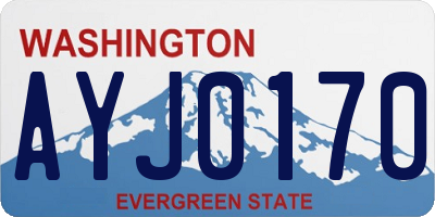 WA license plate AYJ0170