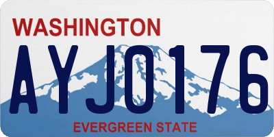 WA license plate AYJ0176