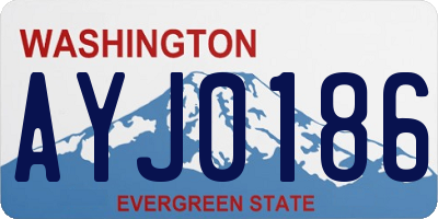 WA license plate AYJ0186