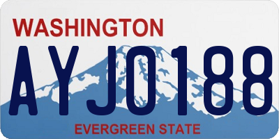 WA license plate AYJ0188