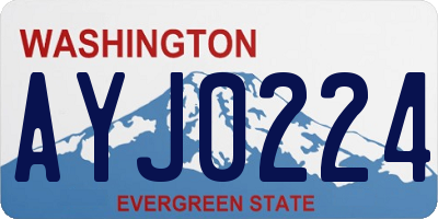 WA license plate AYJ0224