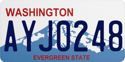 WA license plate AYJ0248