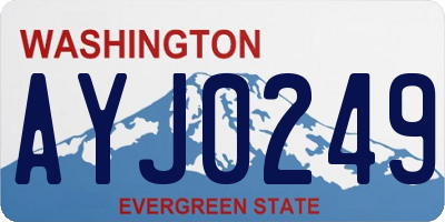 WA license plate AYJ0249