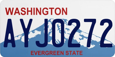 WA license plate AYJ0272