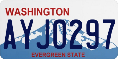 WA license plate AYJ0297
