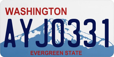 WA license plate AYJ0331