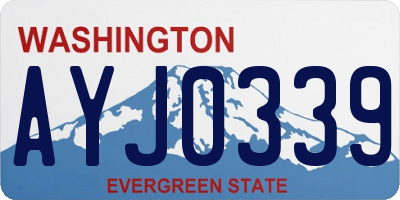 WA license plate AYJ0339