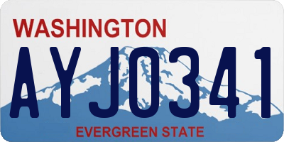 WA license plate AYJ0341