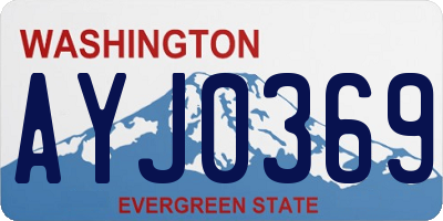 WA license plate AYJ0369