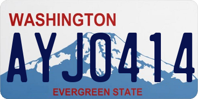 WA license plate AYJ0414
