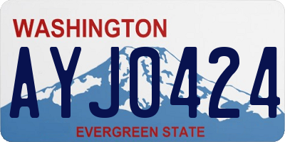 WA license plate AYJ0424