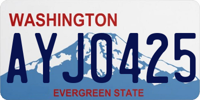 WA license plate AYJ0425
