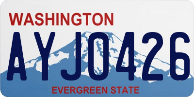 WA license plate AYJ0426