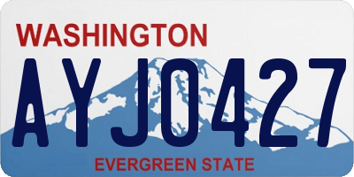 WA license plate AYJ0427