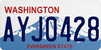 WA license plate AYJ0428