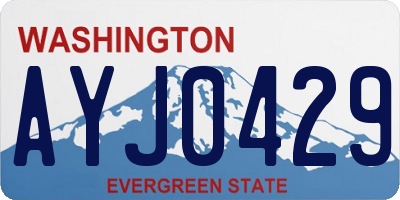 WA license plate AYJ0429