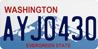 WA license plate AYJ0430