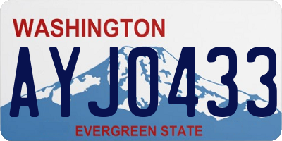 WA license plate AYJ0433